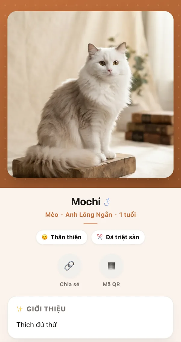 Trang của bé trên điện thoại