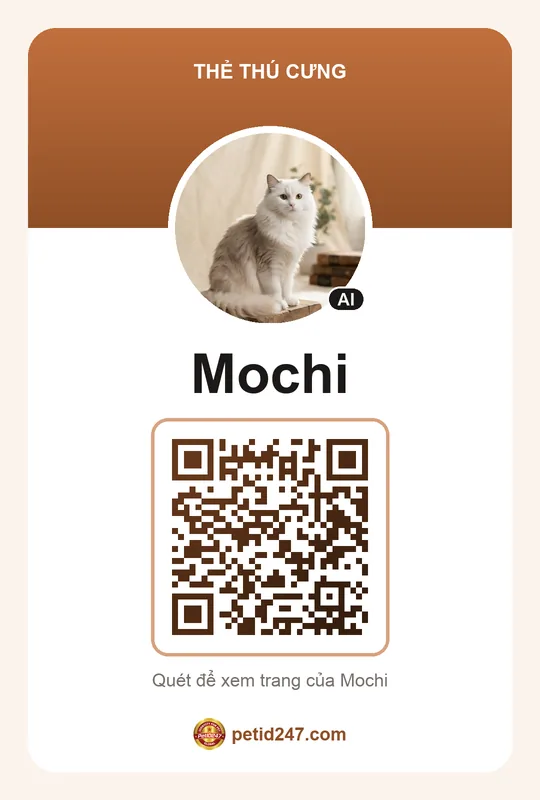 Thẻ QR kiểu thẻ của bé Mochi